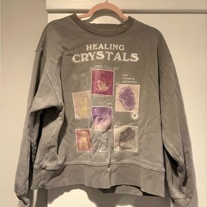 TNA Taupe Ribbed Sweatshirt